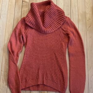 Angel of the North Women's Cowl Neck Sweater - Warm Rust